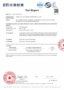 Product certificate 10016