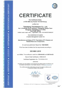 Product certificate 10018